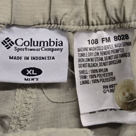 Columbia PFG Cargo Shorts Men's‎ Sz XL FM8028 Fishing Outdoors Khaki Tan Ripstop - Picture 2 of 9